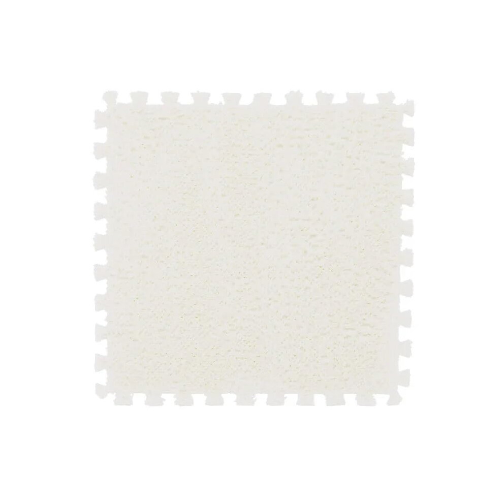 Eva Foam Floor Mats 16Pcs Plush Comfort Interlocking Playmat For Bedrooms And Living Rooms White