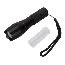 LED zseblámpa, 2000LM, 5 üzemmód, teleszkópos zoom, IPX5