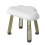 Taburete infantil de plástico con forma de nube, blanco. 1