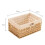 Wicker Storage Basket Hand-Woven Paper Rope Decorative Rectangular Wicker Basket  Storage Box C 5