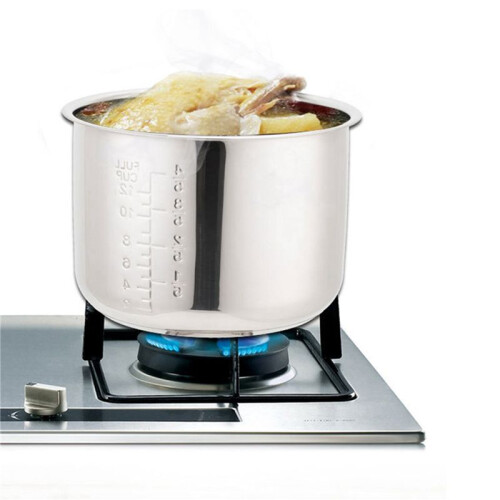 2X 6L Tryckkokare Innergryta Ris Tryckkokare Foder Rostfritt StåL Innergryta Minut Tryckkokare Foder 2