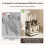 Kitchen Knife Storage Rack, Countertop Draining, Non-Drilling Integrated Rack, Double-Cup Chopstick Holder 5