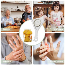 JarOpener Bottle Opener for Weak Hands, Seniors with Arthritis and People with Inconvenient Hands,for Kitchen Gadgets