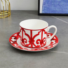 Court Bone China Coffee Cup and Plate Luxury Afternoon Tea Cup Coffee Cups and Saucers Couple Home Cup and Plate Set