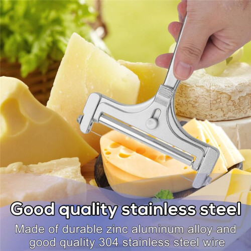 6pcs Cheese Slicer Kit, Wrench Comfortable Handle Wire Replacement for Block Butter Adjustable Slicing Kitchen Tools 2