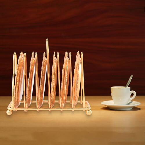 Series 6 Piece Roller Coaster  Drink Coaster Decorative Frame Non-Slip Metal Coaster Desktop Display With Pole Frame, Kitchen, Coffee Table 1