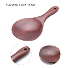 4X Teak Wood Spoon Natural Solid Wood Rice Spoon Wooden Rice Paddle Potato Serving Spoon Wooden Kitchen Utensils