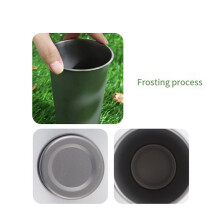 2X Camping Titane BièRe Chope Tasse Vaisselle Touristique Pique-Nique ÉQuipement de Cuisine en Plein Air Cuisson Ustensiles de Cuisine