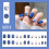 Medium Blue Coffin Press On Nails with Flower Design, Glossy Black Tips, Reusable Full Cover Set 3