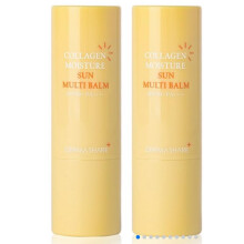 2pc Collagen Sun Stick Balm SPF50 for Face and Neck, AntiAging UV Protection, Made in Korea