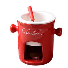 Keramische chocoladesmeltbeker voor-Rood recht lichaam