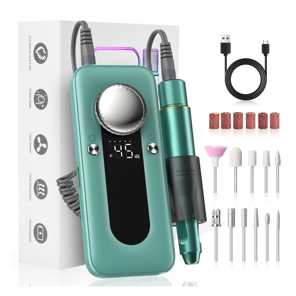 45000RPM Electric Nail Drill Kit for Acrylic and Gel Nails, Professional Efile for Salon and Home Use