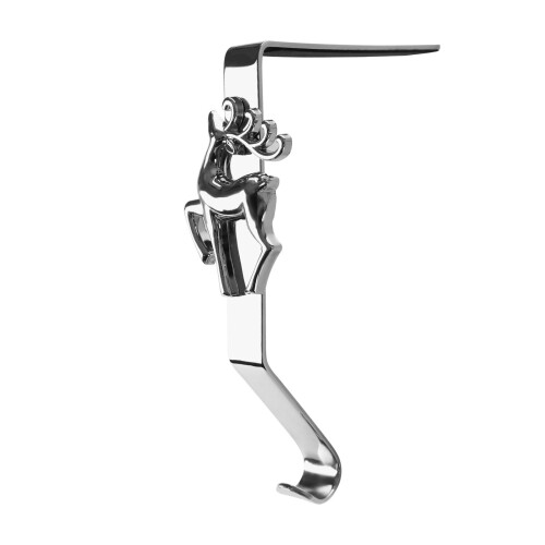 Metal Mantel Hook15.7x10.5x1.5cm Silver