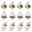12-Pack Clear Plastic Christmas Baubles8cm with Festive 1