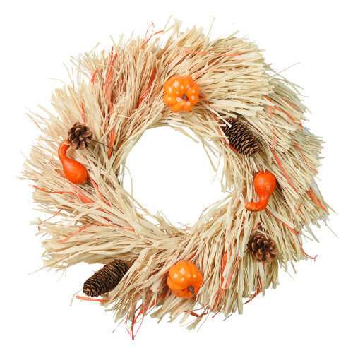 Autumn Wreath with Pumpkins and Pine Cones50cm