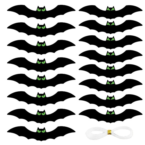 Halloween Bat Yard Decor Set – 8Small & 8Big Bats with