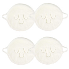 Face Steaming Towel Mask 4PCS Reusable Coral Fleece Facial Mask with Steam Locking and Hanging Ear Design for Women