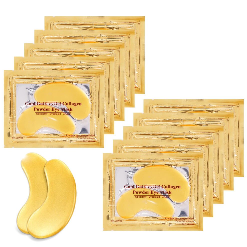 Gold/Dark Under Eye Patches 24K Collagen For Circles, Puffy Eyes And Wrinkles, 11 Pairs