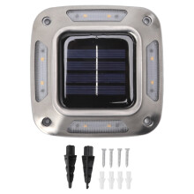 Outdoor Elegance: Solar Driveway Lights, Multi-Color Led Outdoor Lighting With Aluminum Alloy Durable Solar Lights, For Outdoor Courtyards Walls