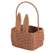 Panier tressé en PE en forme de lapin 20 x 16 x 18 cm