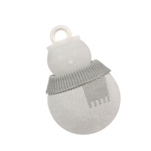 Couverture tricotée, bouteille d'eau chaude pour-Blanc petit