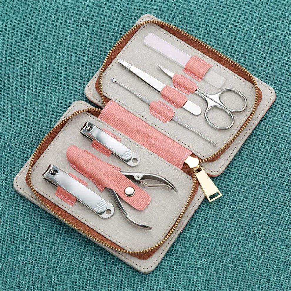 Stainless Steel Professional Manicure Set with Scissors and Tweezers, RustâResistant Nail Clipper Kit in Compact Travel Case