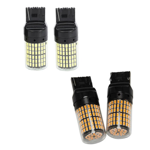 Super Bright Canbus Reverse Light Turn Signal Light Error Free No  Flash Led Bulbs (2 Yellow Light & 2 White Light) 1