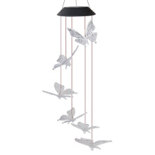 LED Wind Chimes Decorated Solar Butterfly Landscape Hanging Solar Garden Lights Decorated Atmosphere Courtyard Pendants