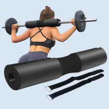 Thickened Barbell Shoulder Pad 45x10cm Black for Comfortable Weightlifting
