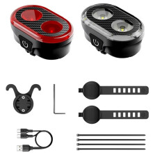 CYCLAMI CY300T Brake Sensing Light Front Rear Bicycle Light Set Waterproof MTB Road Bike Lights Cycling Accessories