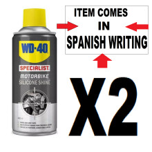 2 x WD40 Specialist Motorbike Silicone Shine 400ml - EU WRITING