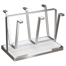 Edelstahl-Becherhalter mit Wasserschale, Rutschfester Glasbecherständer, Staubdichter, Tragbarer Becherhalter für Den Haushalt