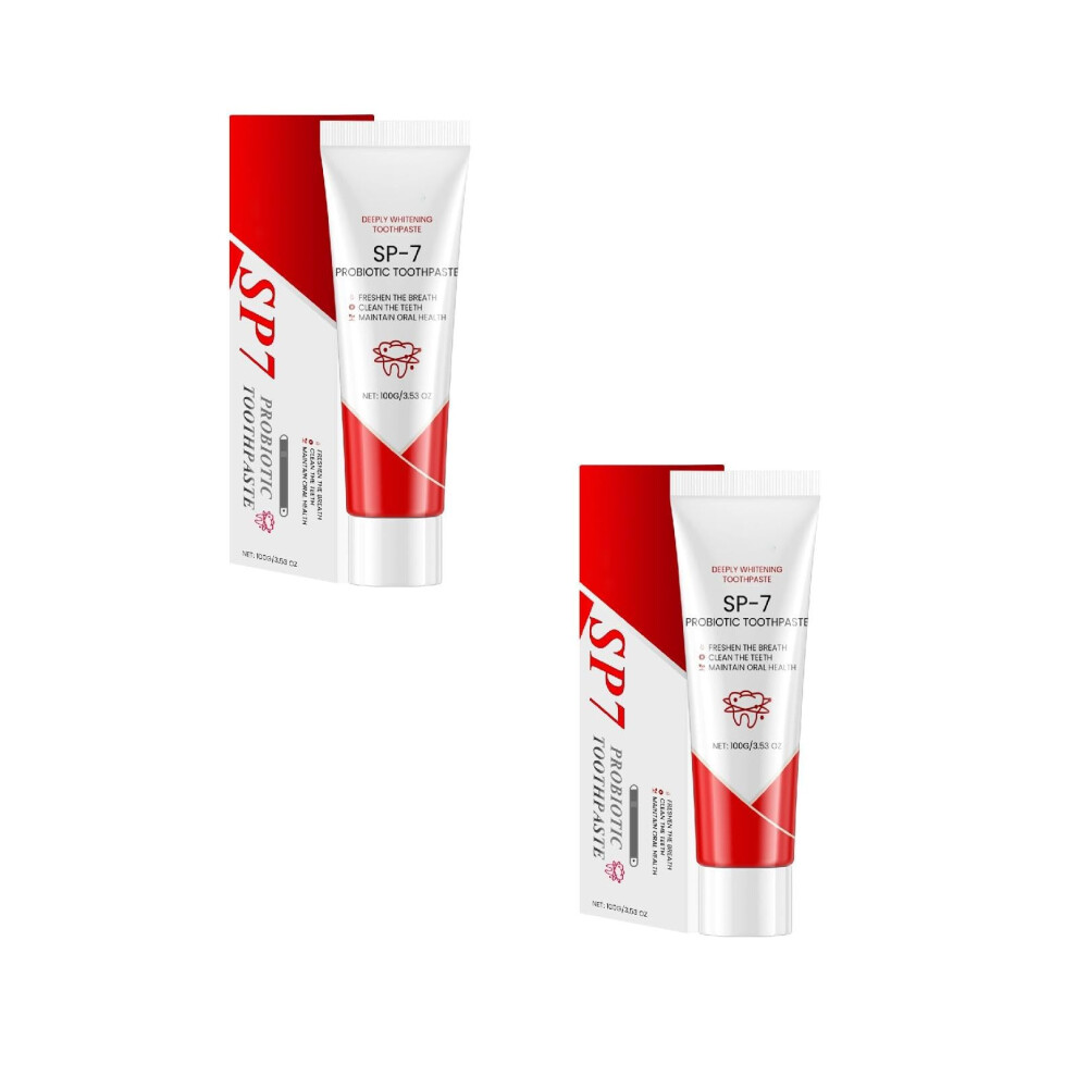 Probiotic Whitening Toothpaste Set, SP7 Ultra Formula for Stain Removal and LongLasting Mint Freshness (2pcs)