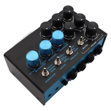 Bass Effects Pedal, Bass Preamp and Equalizer with 3 Band EQ, Semi Parametric Mid, Parallel Signal Chain