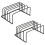 Kitchen Cutting Board Organizer Rack 5-Tier Metal Rack for Cutting Boards, Bakeware, Trays 2pc 1