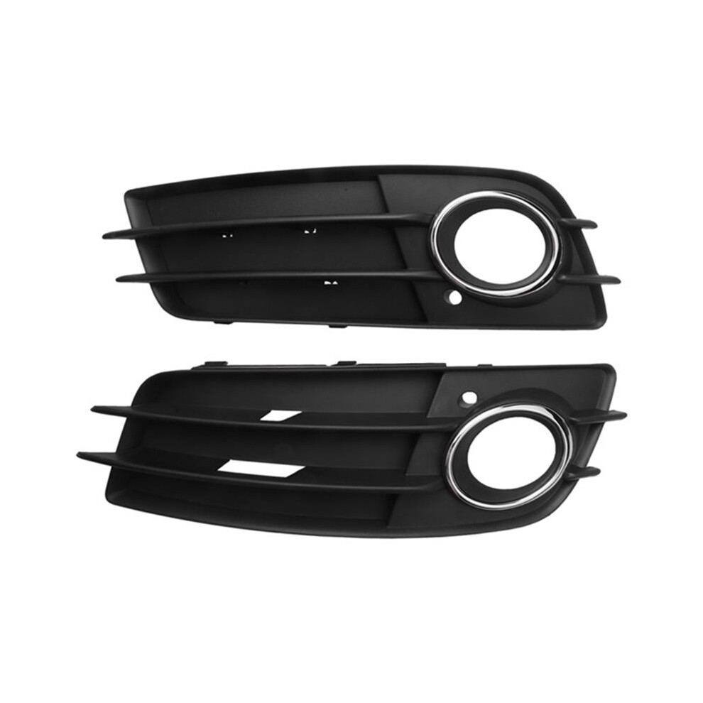 1Pair Front Bumper Fog Grille Grill Cover Replacement 8K0807681c 8K0807682c For A4 S- S4 2008-2012 Light 4714260915146