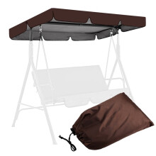 Waterproof Replacement Canopy Cover for Outdoor Patio/Porch Swing Chairs, for 2/3 Swing Chairs, Sunshade Canopy