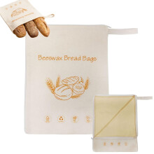 Beeswax Bread Bags, Bag & Freezer Safe Keeper for Freshness, Eco-Friendly Bread Bags Beeswax Lining Sourdough