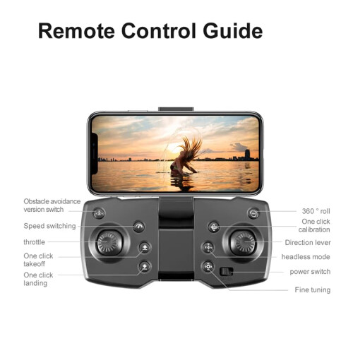 8K HD Dual Camera Professional GPS Drone with Obstacle Avoidance, 3 Batteries, Grey 2
