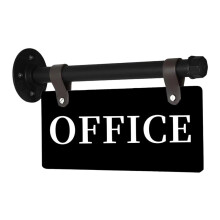 Modernes Büroschild, 28 X 15 cm, Doppelseitig, Zur Wandmontage, für Den Innen- und Außenbereich, mit Vorgebohrten Löchern