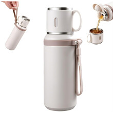 Bottiglia Termica Sottovuoto In Acciaio Inossidabile 2 In 1 con Tazza con Coperchio, Acciaio Inossidabile 316, Bottiglia D'Acqua, Mantiene Le Bevande