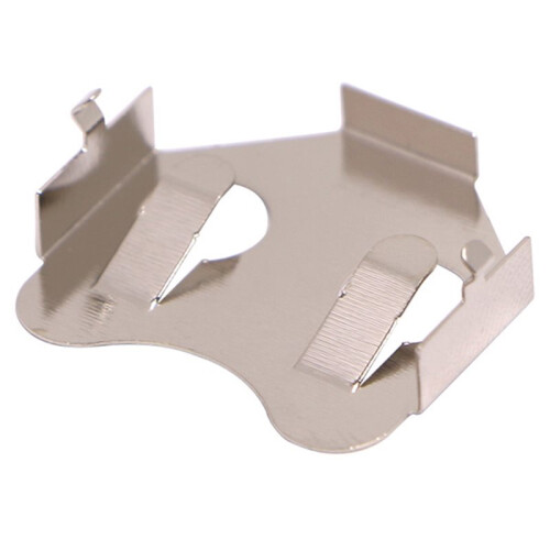 Poding CR2032 Coin Cell Retainer, Nickel-Plated Phosphor Bronze Battery Holder 100PCS