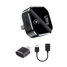 2-in-1 Wireless CarPlay  Box für CarPlay und Android Auto, USB-Dongle-Adapter, Kabelgebundenes CarPlay auf Kabelloses Plug & , Schwarz