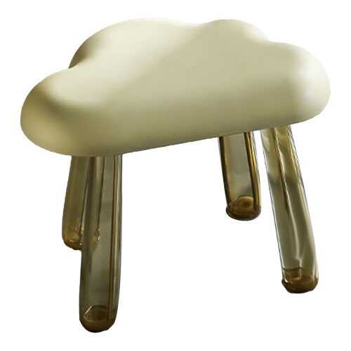 Wolkenförmiger Kinderhocker, Kunststoff, Weiß 1