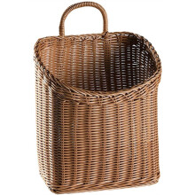 Cestino In Vimini Intrecciato da Appendere Alla Porta, Cestini da Parete In Rattan Fatti A Mano per Giardino, Fattoria, Casa