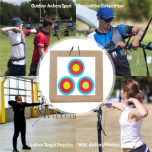 50pcs Archery Targets Paper 3 Spot, Bow and Arrow Targets for Hunting Backyard, Archery Target Practice Accessories