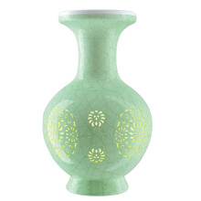 3D Light Puzzle Vase,DIY Flower Vase Kit & 3D Puzzles for Adults, Celadon Jade Jigsaw Art Project for Home Decor
