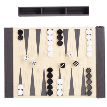 Backgammon Set for Adults, Travel Backgammon Board Game, Foldable Chess and Checkers, Outdoor Fun