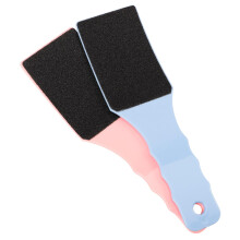 2pcs Double Sided Foot File for Dead Skin Removal with Ergonomic Curved Handle Pedicure Scrubber