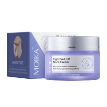 Neck Firming Cream for Wrinkles and Sagging Skin with Hyaluronic Acid and Caffeine, Deep Hydration Boost